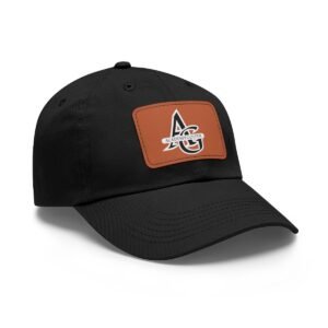 Academy Golfer, Golf Hat with Leather Patch (Rectangle)